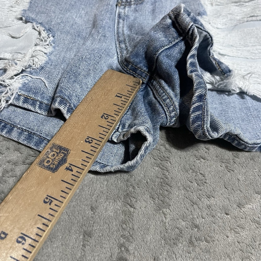 American Eagle Denim Shorts Womens 8 Distressed Light Washed Mom Short Boho - Picture 2 of 7